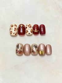ヒョウ柄秋ネイル♪