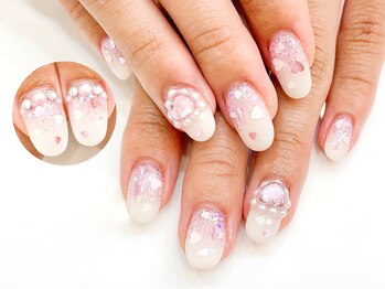 ネイルコレクション ピンク(Nail Collection Pink)/ジェル放題★ハート＆パール