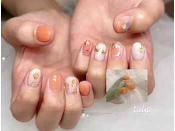 ハズグラスネイル(Haze Grass nail)/季節の定額デザイン