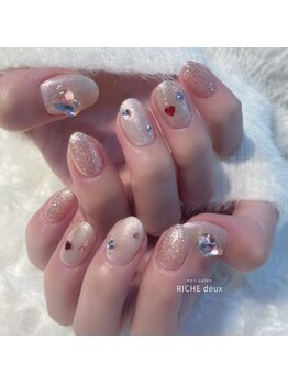 リッシュ ドゥ(RICHE deux)/キラキラクリスマスネイル♪