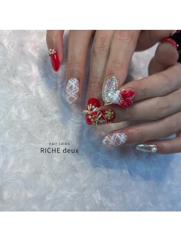 リッシュ ドゥ(RICHE deux)/キラキラ！クリスマスネイル