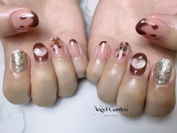 エンジェルガーデンネイル 池袋店(Angelgarden nail)/チョコハートネイル♪