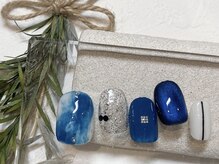 ブレス 仙台駅前本店(BLESS)/ネイビーで神秘的に