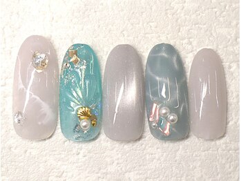 リノ ネイル(Rino nail)/8月の新作 水面マグ 708ｂ3