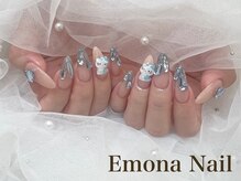 エモナネイル 博多駅前(Emona Nail)/ごてごてブルーストーンデザイン