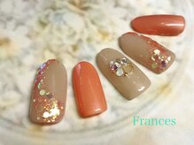 フランセス(Frances)/流れるホロのキラキラネイル☆