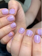 レディグリッター(Lady glitter)/ショートパープルネイル