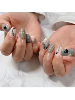 ブラン(blanc)/ネコちゃんアートネイル