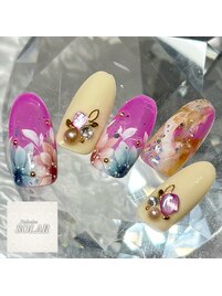 花柄☆ペイントアート