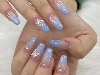 【山崎】蝶々ネイル