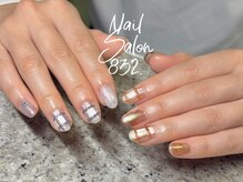 ハチミツ(832)の雰囲気(◎チェック柄アート♪ぷっくり仕様 《アート7~10本 7150円》)