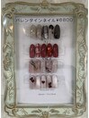 バレンタインネイル¥6800