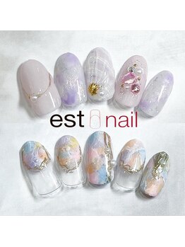 エストラッシュアンドネイル 銀座店(est lash&nail)の写真/お仕事柄爪を長く出来ない方/丸爪/短い爪でも楽しめる可愛いデザインを豊富にご用意☆パラジェル変更無料!