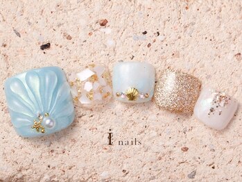 アイネイルズ 町田店(I nails)/海マーメイドネイル10480円