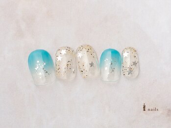 アイネイルズ 横浜EAST店(I-nails)/グラデーション海ネイル