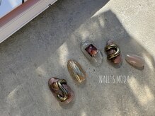 ネイルズ モダ(NAIL'S MODA)/11月の新作3/ピンク×ゴールド