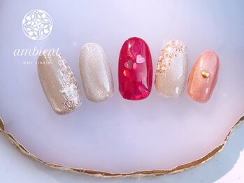 ネイルスタジオ アンビエント 表町店(Nail Studio ambient)/カラーマグネット×ツイード