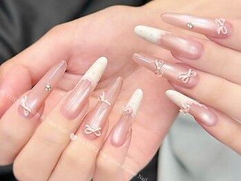 ナユキネイル 渋谷店(NA.YUKI NAIL)の写真/自慢の高技術でスピーディー×長さ出し×デザイン♪自分で買うとチップの大きさが合わない貴女向け♪駅近◎