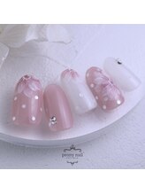 ピオニーネイル(peony nail)/4月新作　ヴェールフラワー