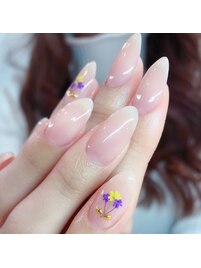 【押し花ネイル】