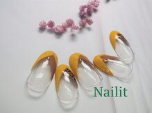 ネイリット 銀座(Nailit)/ヒョウ柄French¥11000【¥12100】