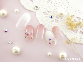 シンプルグラデの桜ネイル¥7700