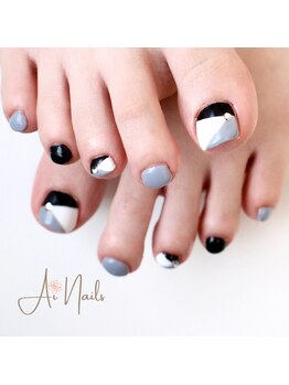 アイネイルズ(Ai nails)/フットモノトーンネイル