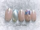 紫陽花ネイル　¥7500