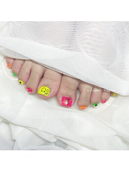 アン ジョーヌドラゴ/【フットネイル】ネオンネイル