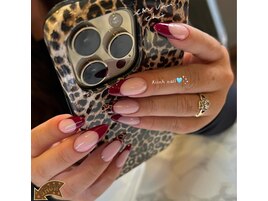 フレンチネイルヒョウ柄