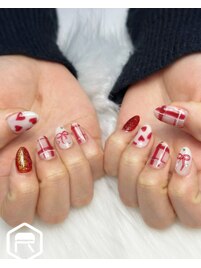 バレンタインネイル