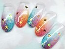グラデーションネイル 夏ネイル