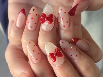 岩崎施術　リボンネイル