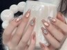 チップ長さだし【ロング】Rose beigeマグネットデザイン4880円