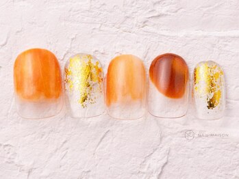 ネイルメゾン 渋谷店(NAIL MAISON)/モヤモヤオレンジマグ¥5800