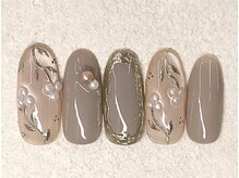 リノ ネイル(Rino nail)/11月新作 パール×ミラー 711e3