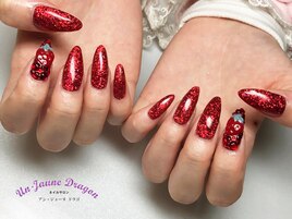 グリッター☆イチゴネイル