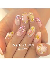 ネイルサロン グリッター(NAIL SALON glitter)/夏のパーツネイル