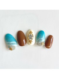 波　海　ターコイズ　夏