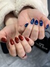 ハートホロ埋込ネイル