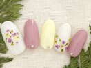 ナチュラル押し花ネイル