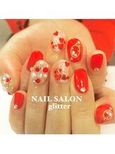 ネイルサロン グリッター(NAIL SALON glitter)/バレンタインネイル
