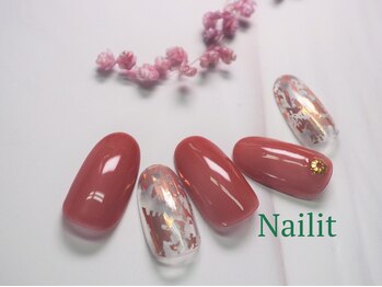 ネイリット 銀座(Nailit)/クリアレッド ¥7600【¥8360】