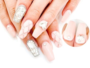 ネイルコレクション ベビーピンク(Baby Pink)/長さ出しジェル放題★ハート