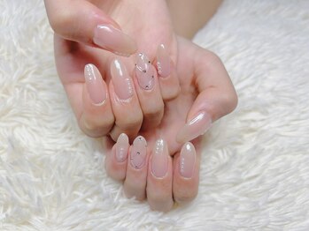 ネイルアンドアイラッシュサロン エスポアール(nail&eyelash salon espoir)/ワンホンデザイン パールネイル