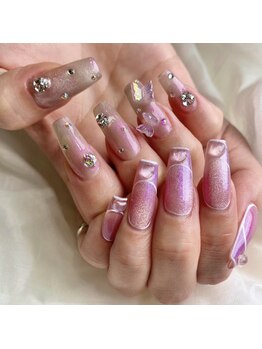 レイネイル レイエステティック 岐阜茜部店(RAY NAIL & RAY ESTHETIC)/マグネット×ちょうちょ