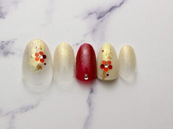 キラキラ梅ネイル初回￥6500