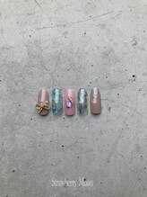 サロンストロベリームーン(Salon Strawberry Moon)/定額ビジューネイル☆￥8980