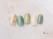 アイネイルズ 横浜EAST店(I-nails)/ミラーフラワーネイル