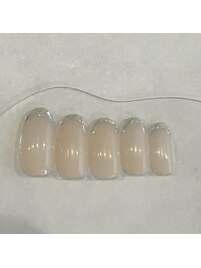 ガラスフレンチネイル